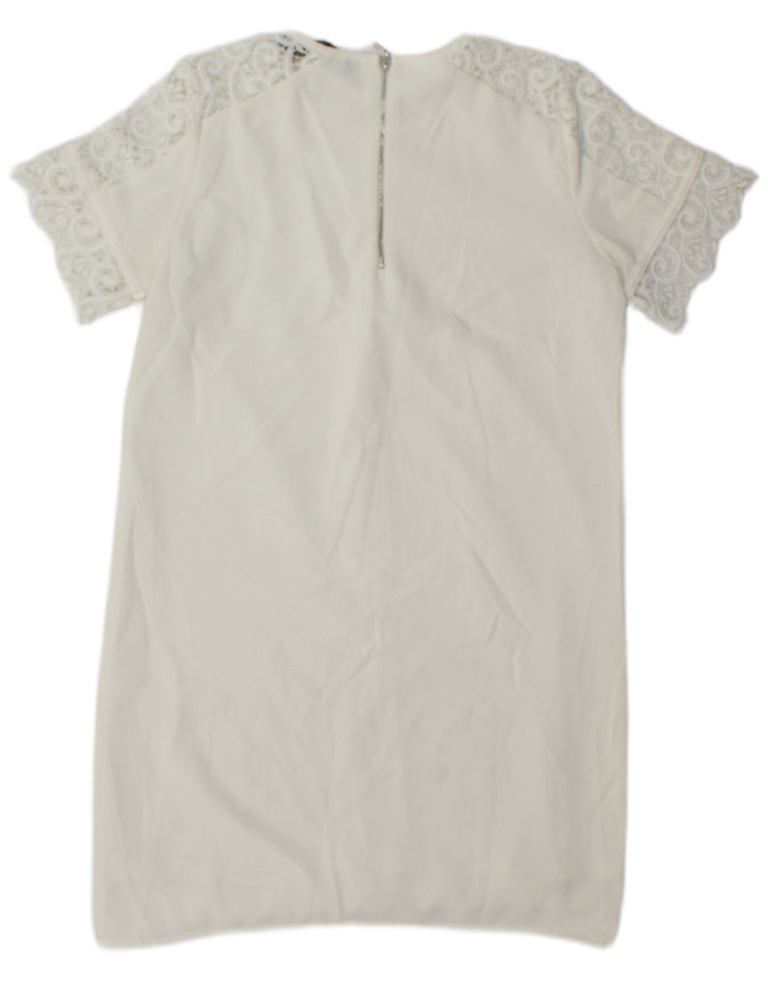 Abito a trapezio da donna Zara UK 10 piccolo bianco con motivo cachemire