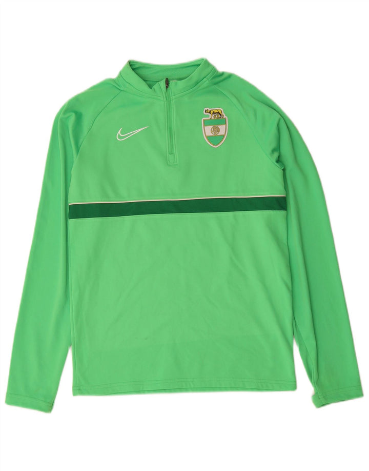 Top della tuta pullover con zip e collo Nike Alba Roma da ragazzo, 12-13 anni, grande, verde