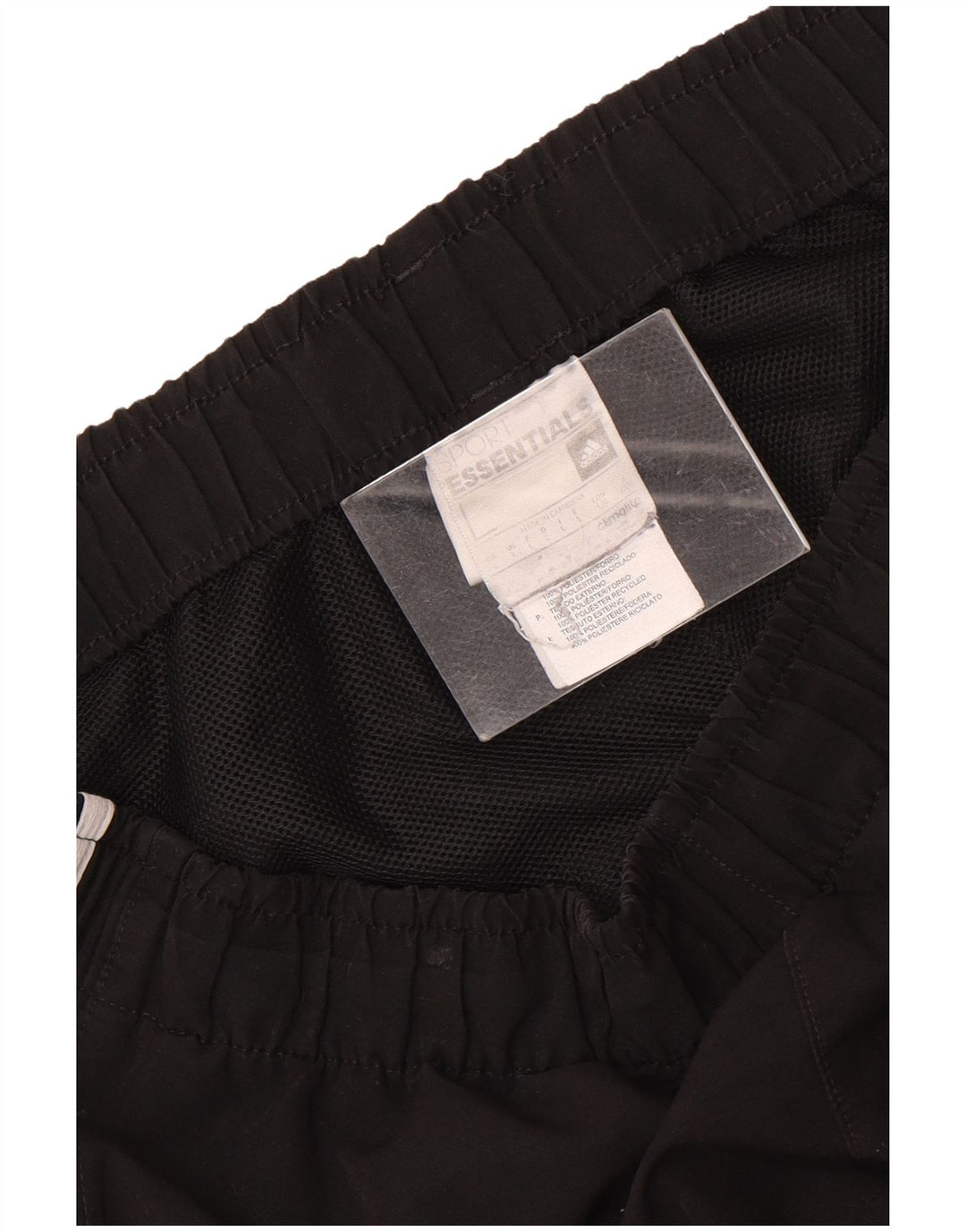 Pantaloncini sportivi Adidas Climalite da uomo grandi in poliestere nero