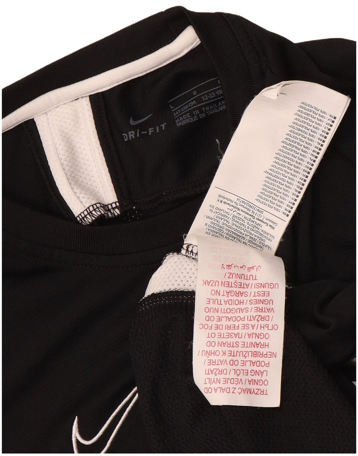 T-shirt da ragazzo Nike Dri Fit Top 12-13 anni Large nera in poliestere