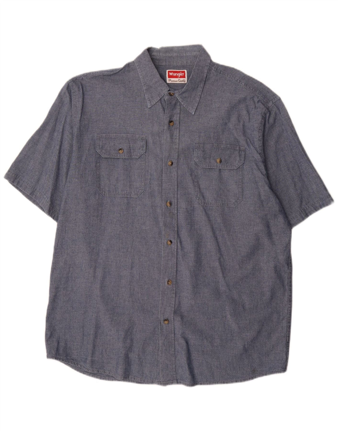 Camicia a maniche corte da uomo Wrangler grande in cotone blu navy