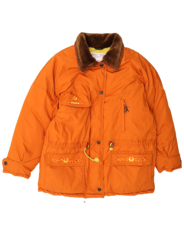 Giacca imbottita Diadora da donna, vestibilità ampia, UK 14, colore arancione medio