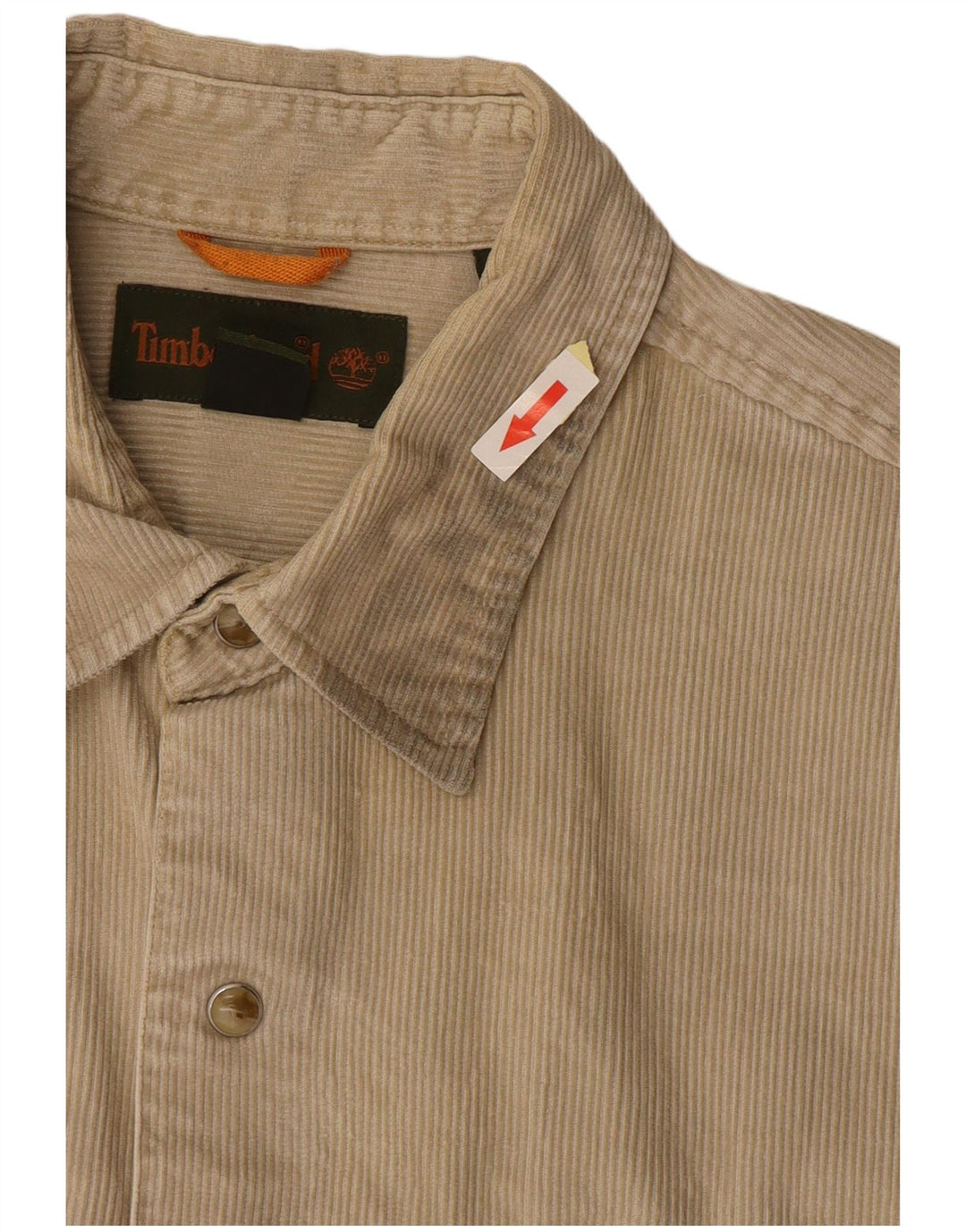 Camicia da uomo in velluto a coste TIMBERLAND in cotone beige medio