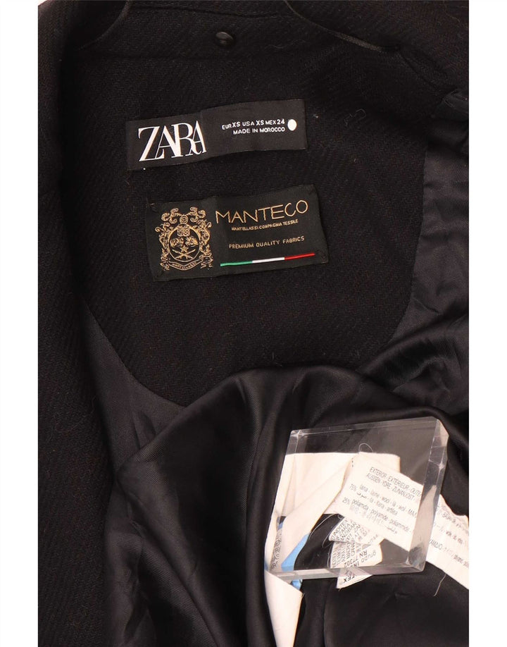 Cappotto Manteco da donna Zara UK 6 XS lana nera