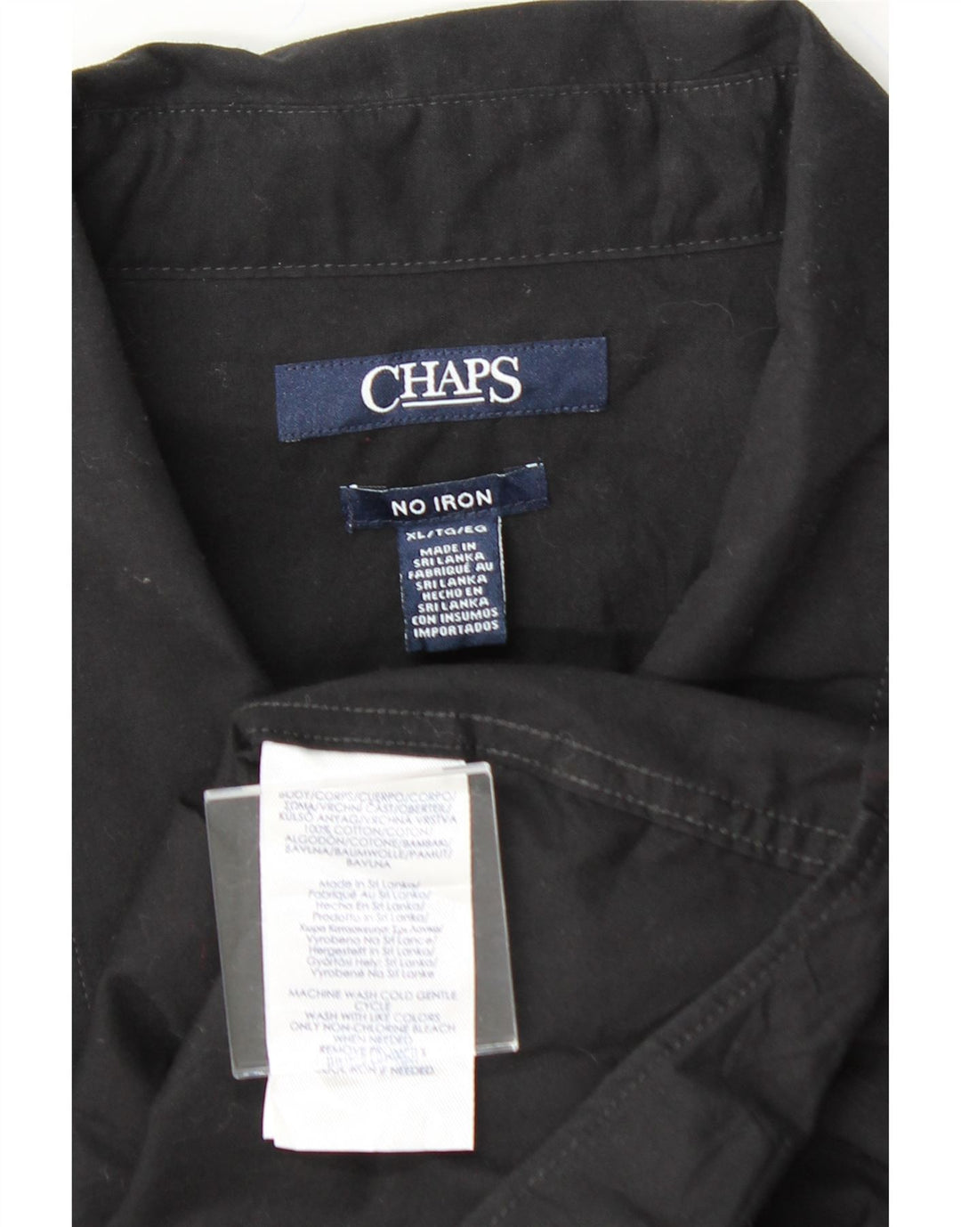 CHAPS Womens Shirt UK 18 XL Black Cotton Vintage Chaps and Second-Hand Chaps from Messina Hembry 