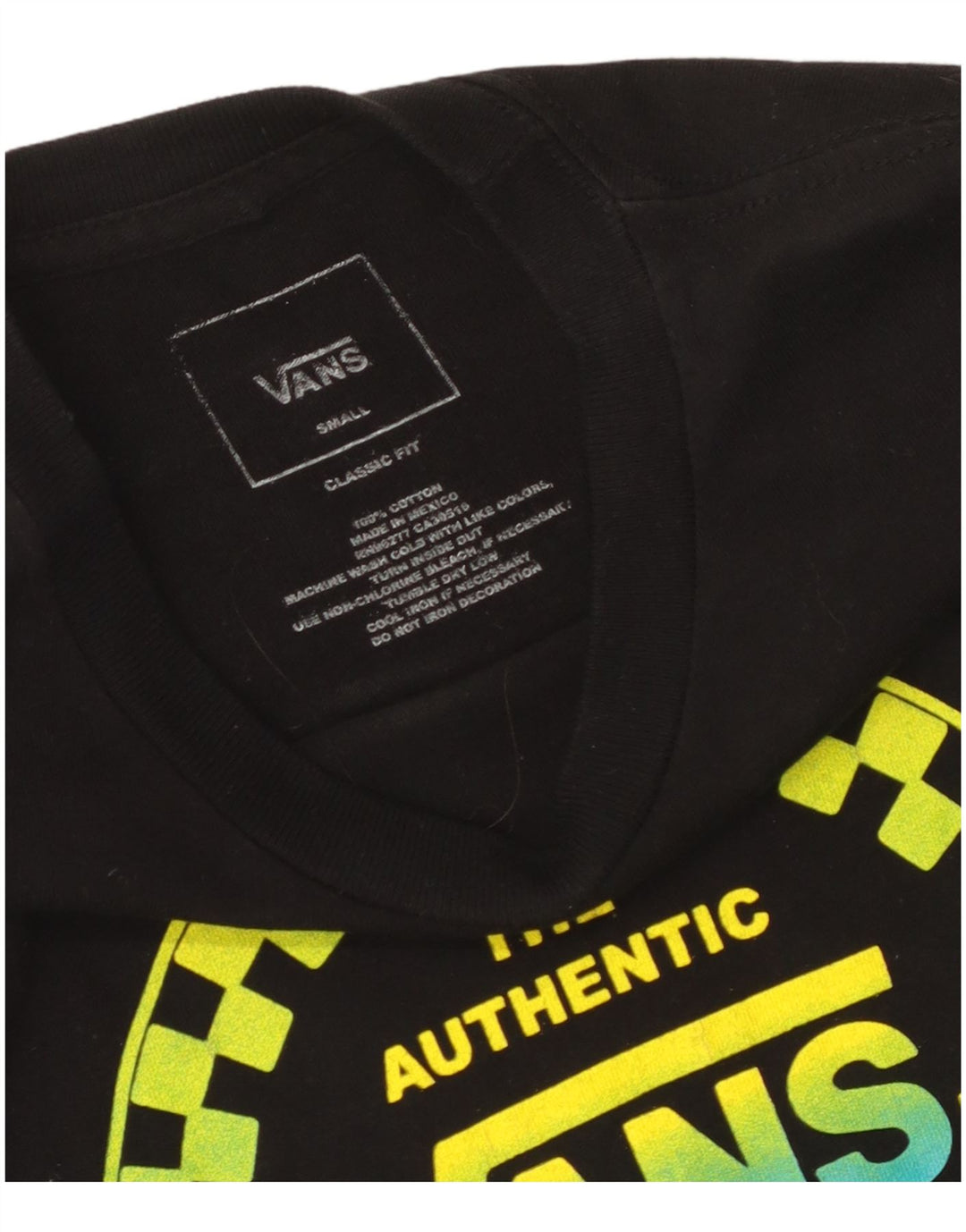T-shirt grafica da uomo con vestibilità classica Vans, piccola, in cotone nero
