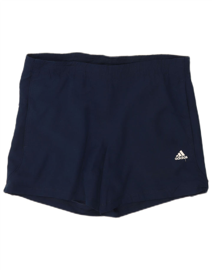 Pantaloncini sportivi Adidas Climalite da uomo piccoli in poliestere blu navy