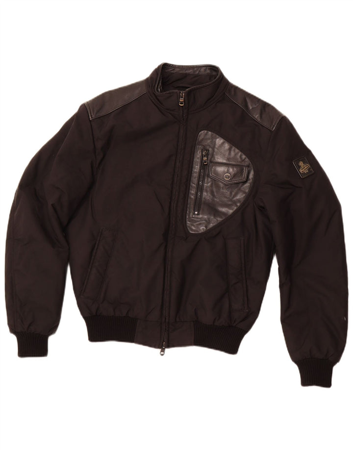 REFRIGIWEAR Mens Bomber Waterproof Jacket UK 38 Medium Black Nylon