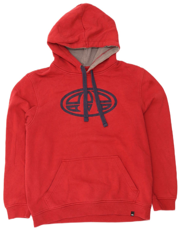 Maglione con cappuccio grafico da uomo con animali, grande cotone rosso