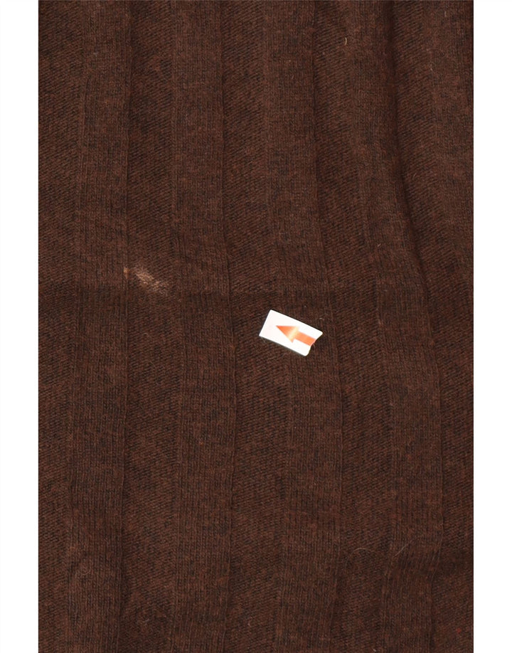 Maglione maglione girocollo da uomo, vestibilità ampia, marrone medio