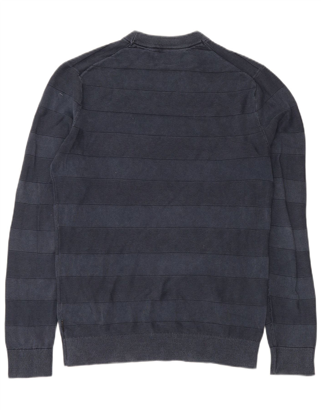 CALVIN KLEIN Maglione maglione girocollo da uomo piccolo in cotone a righe blu navy