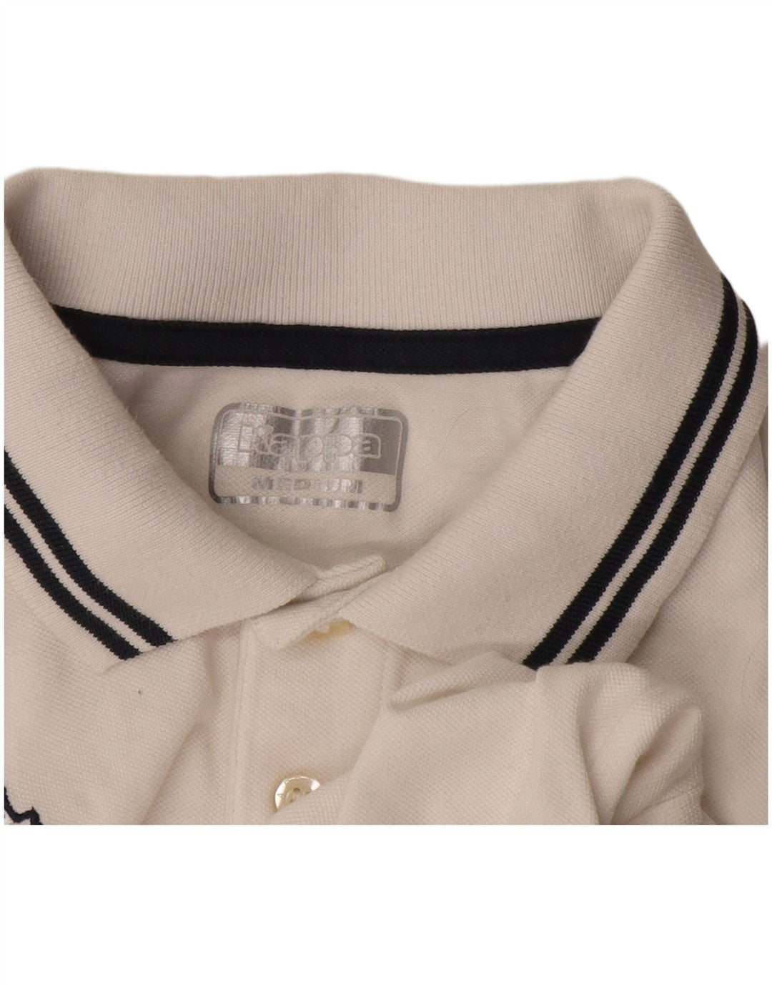 Polo Kappa da uomo di colore bianco medio