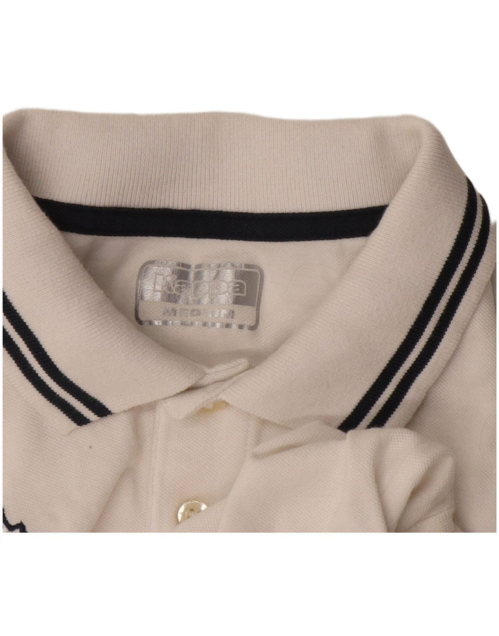 Polo Kappa da uomo di colore bianco medio