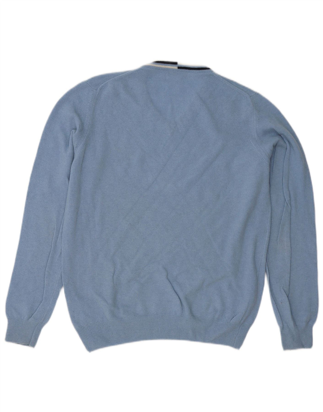 Maglione maglione con scollo a V da bambino Fred Perry 15-16 anni in lana blu