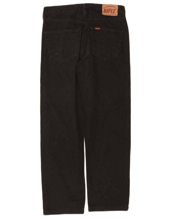 Jeans dritti da uomo Rifle W34 L29 cotone nero