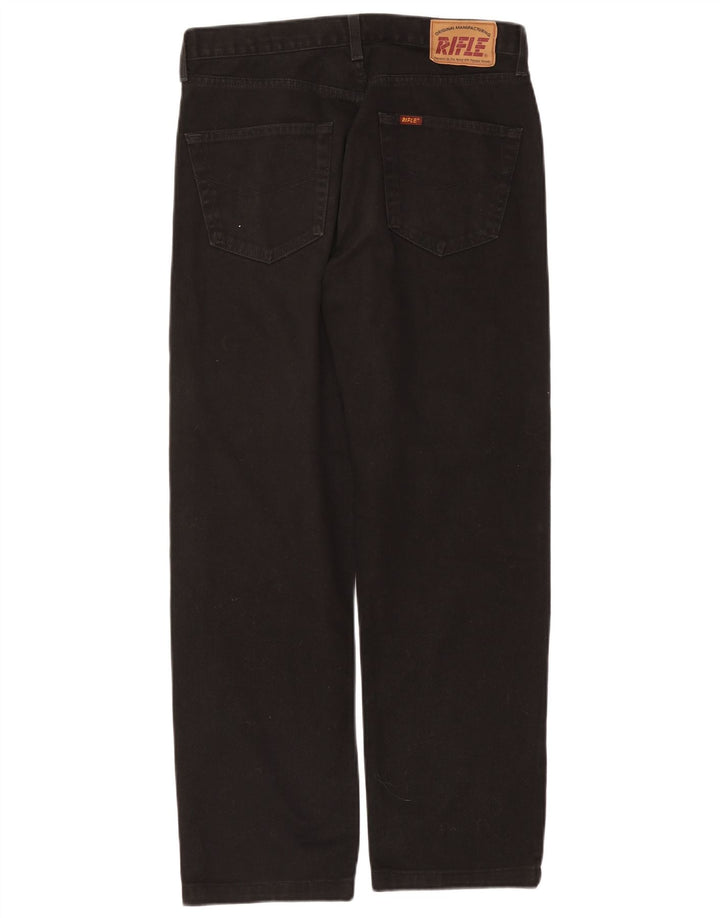 Jeans dritti da uomo Rifle W34 L29 cotone nero