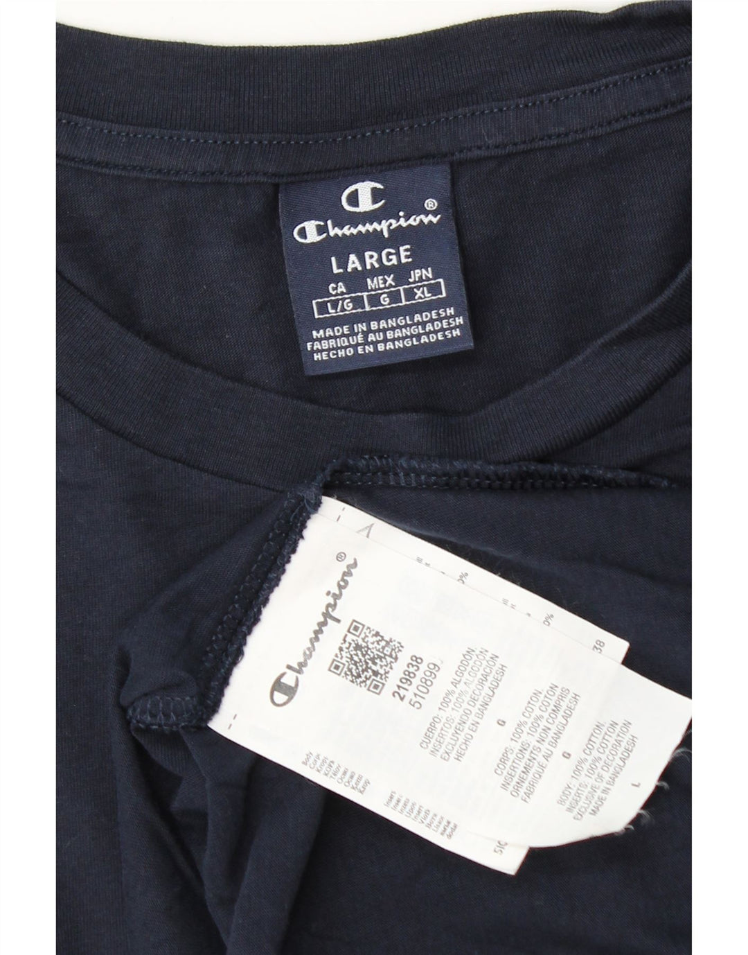 T-shirt da uomo Champion Top Large in cotone blu navy