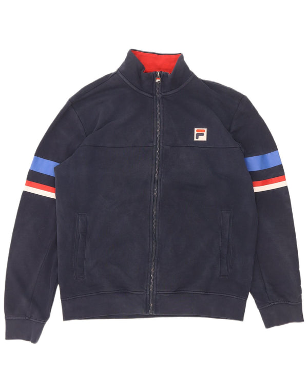 Fila Giacca da ginnastica da uomo di grandi dimensioni in cotone blu navy sportivo
