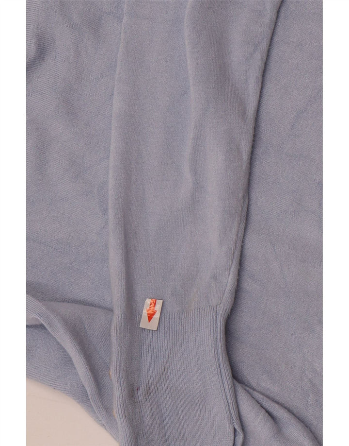 Maglione Zara da donna con scollo a barca UK 12 Viscosa blu medio