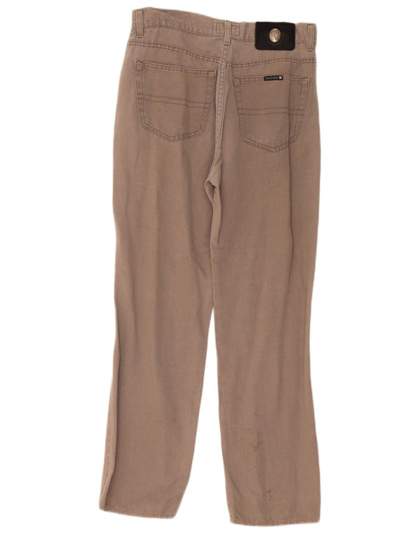 Pantaloni Casual Dritti Donna Trussardi W31 L28 Cotone Beige