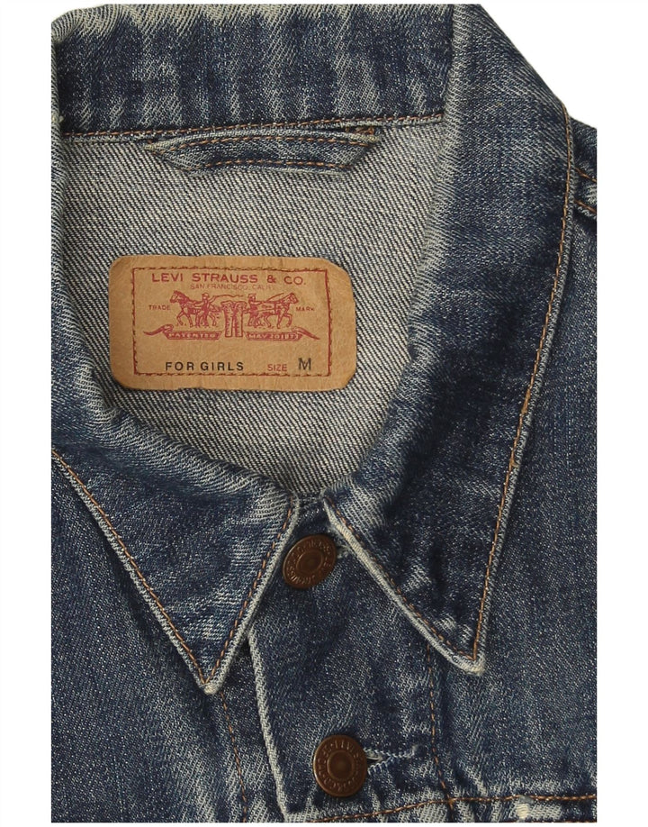 Giacca di jeans per ragazze Levi's 11-12 anni in cotone blu navy medio
