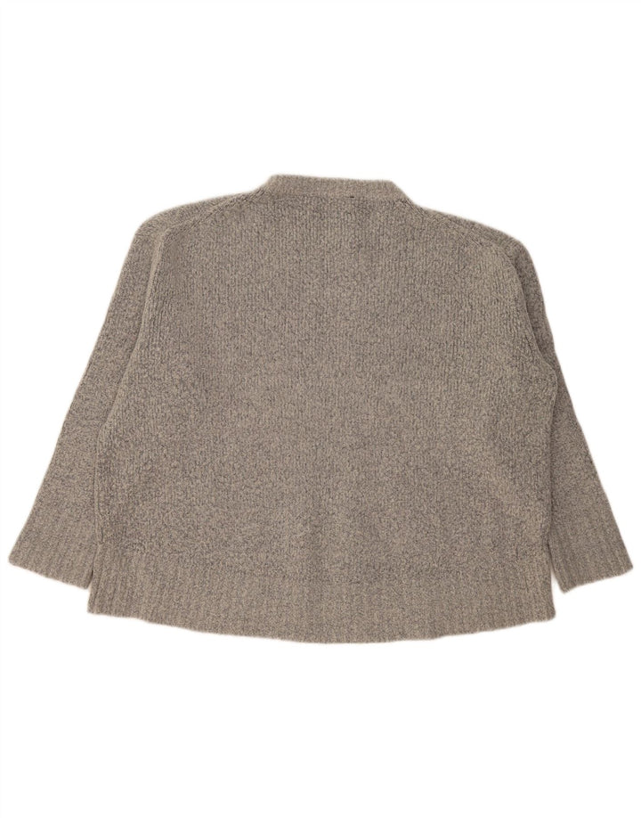 Maglione maglione girocollo oversize da donna Zara UK 14 Grigio medio