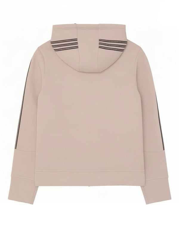Maglione con cappuccio e zip da donna Adidas UK 10 piccolo cotone bianco
