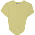 Top corto a maniche corte da donna Zara UK 4 XS giallo