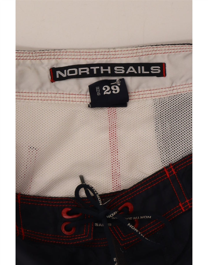 Pantaloncini da bagno grafici da uomo North Sails Small Red Colourblock in poliammide