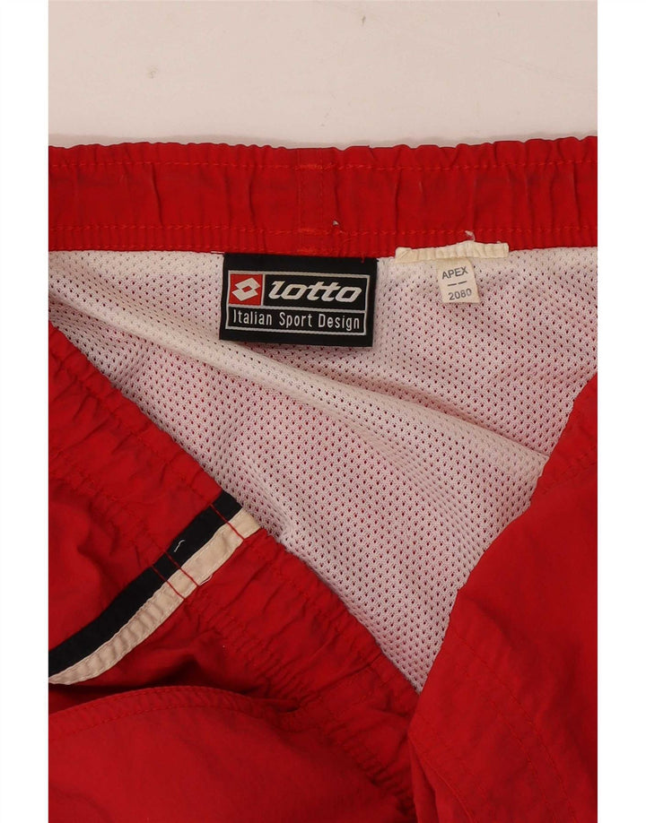 Pantaloncini da bagno da uomo Lotto XL rossi a righe