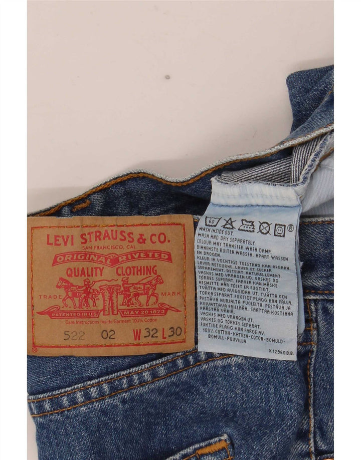 Jeans Levi's Uomo 522 Slim Tapered W32 L30 Cotone Blu