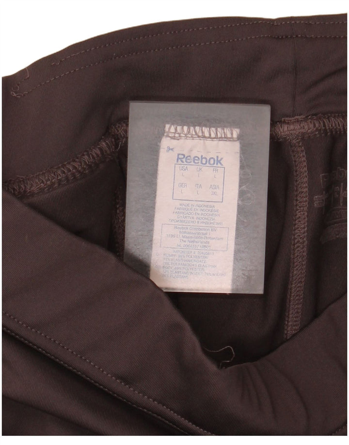 Leggings Reebok da donna UK 16 Large Marrone Poliestere
