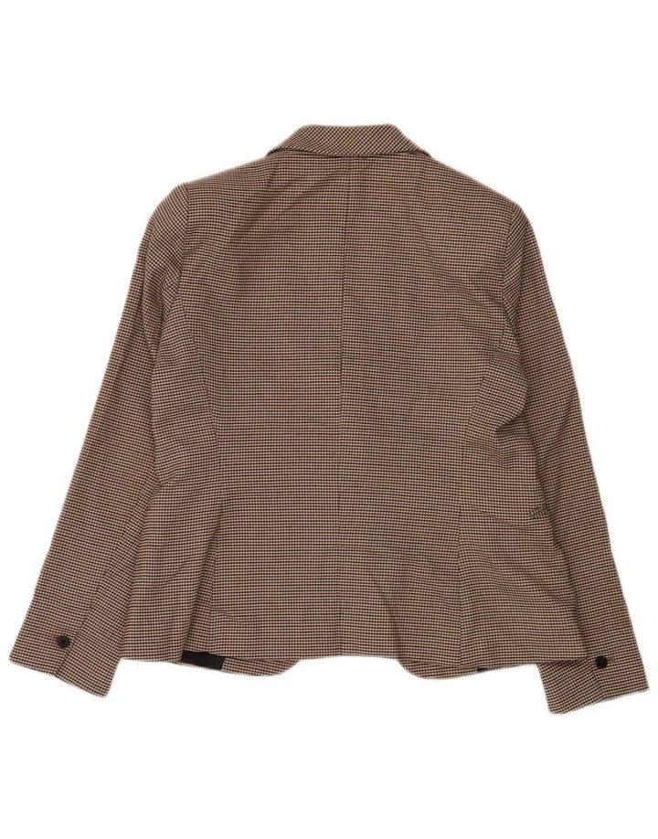Giacca blazer a 1 bottone da donna Zara EU 42 grande pied de poule marrone