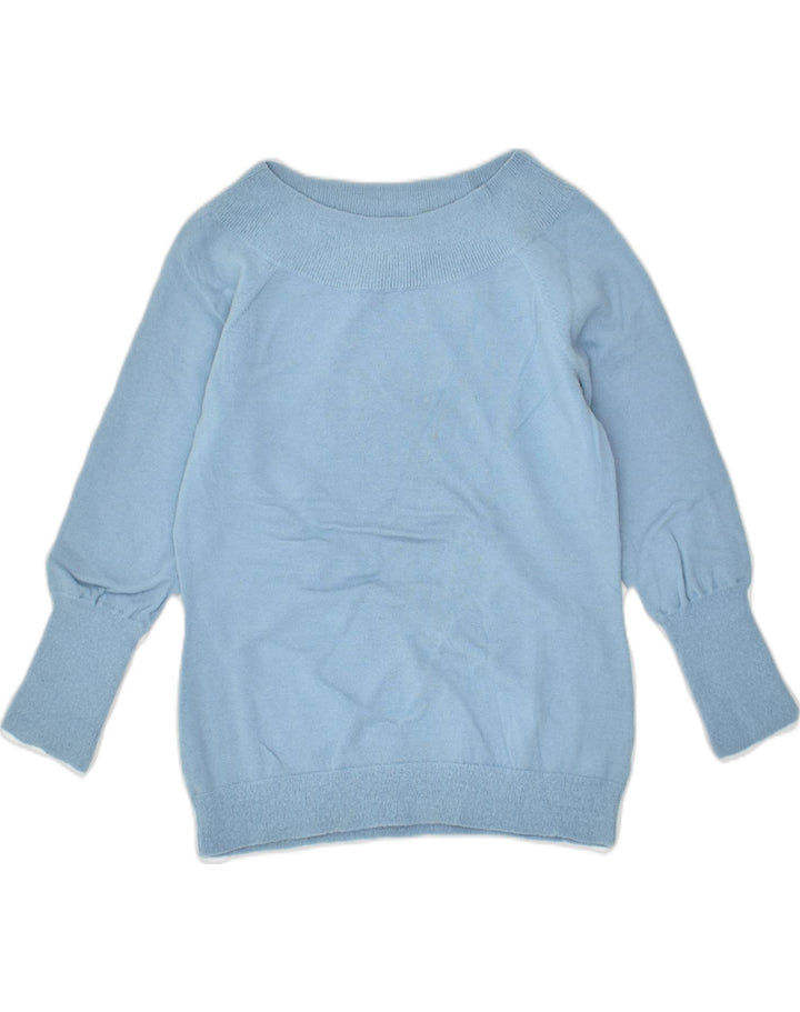 BANANA REPUBLIC Womens Boat Neck Jumper Sweater UK 10 Small Blue | Vintage Banana Republic | Thrift | Second-Hand Banana Republic | Used Clothing | Messina Hembry 