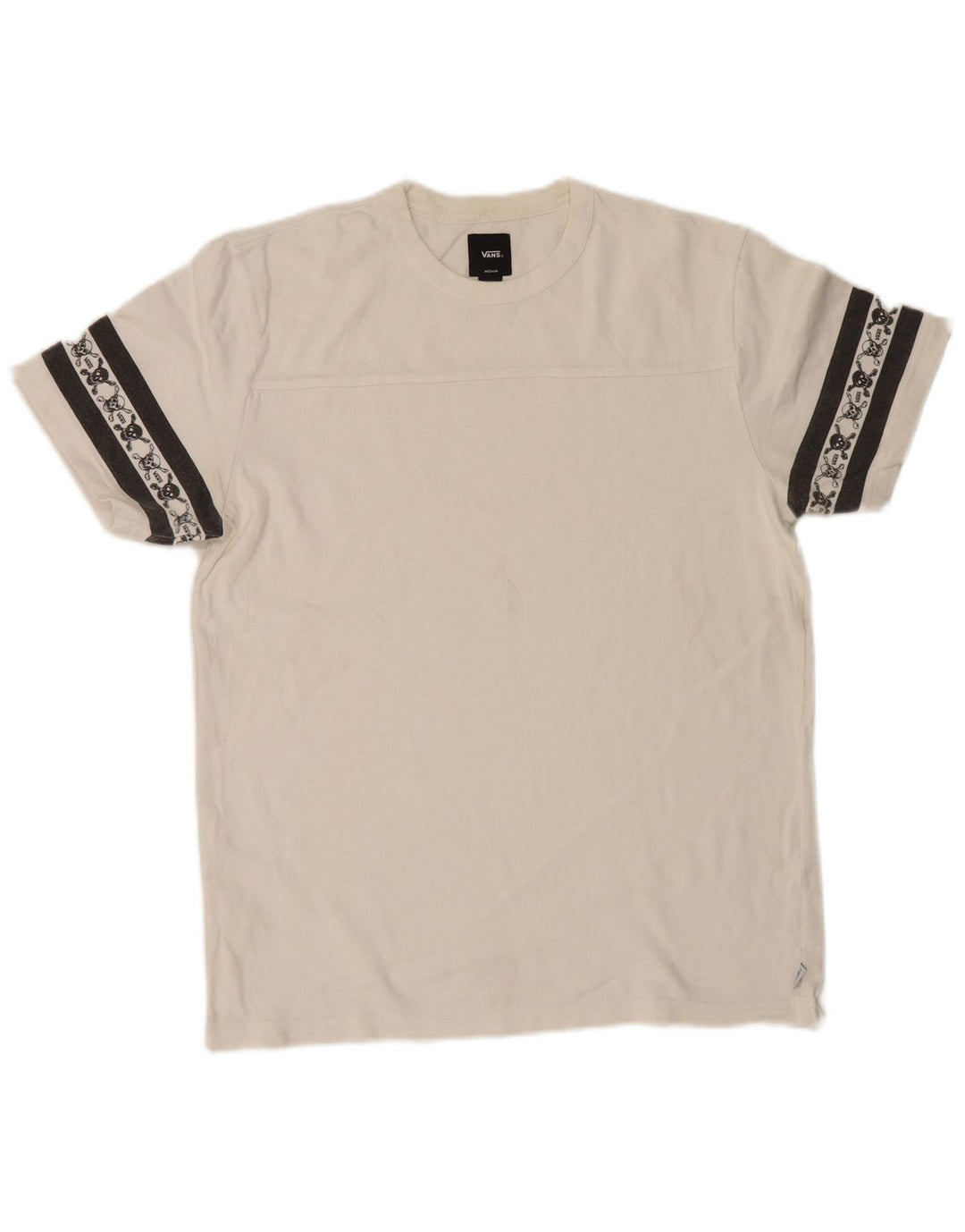 T-shirt grafica da uomo Vans Top in cotone color block bianco medio