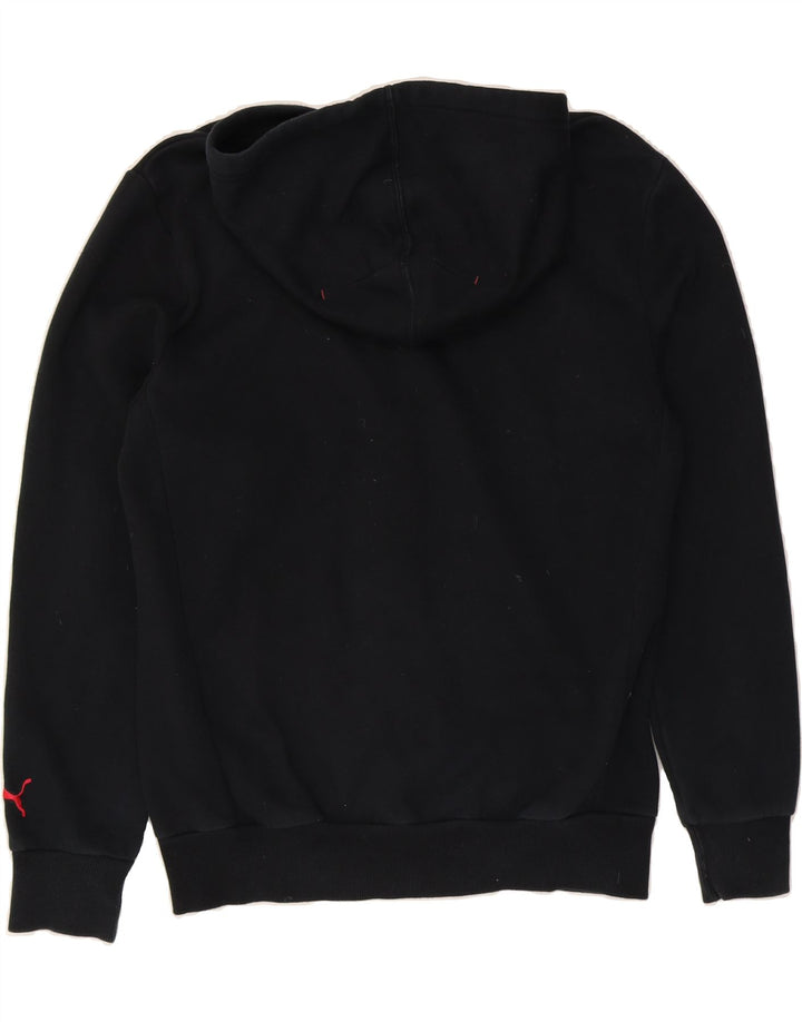 PUMA Mens Graphic Zip Hoodie Sweater Small Black Cotton Vintage Puma and Second-Hand Puma from Messina Hembry 