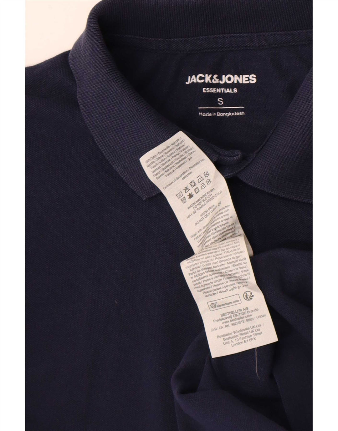 Polo da uomo Jack & Jones piccola in cotone blu navy