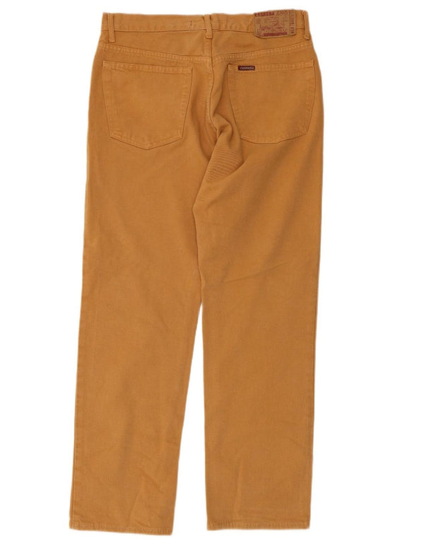 Pantaloni casual dritti da uomo Carrera W34 L31 cotone giallo