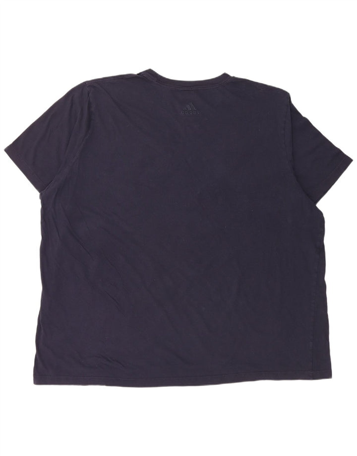 T-shirt grafica da uomo ADIDAS Top 3XL cotone blu navy