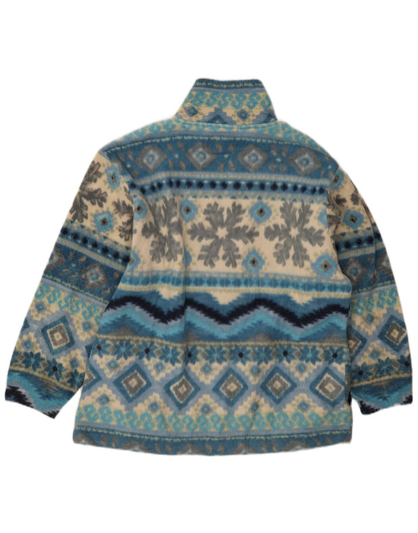 Maglione in pile oversize da donna F.LLI Campagnolo UK 10 Small Blue Fair Isle