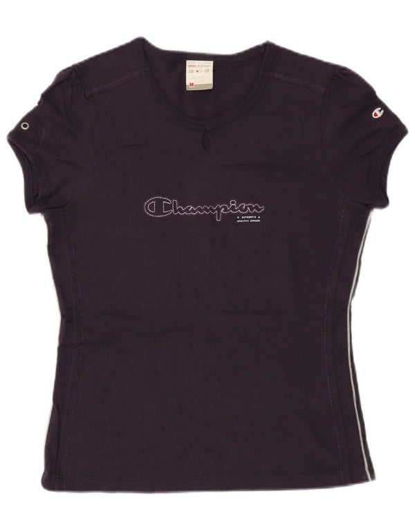 T-shirt grafica Champion da donna Heritage Classics UK 12 viola medio