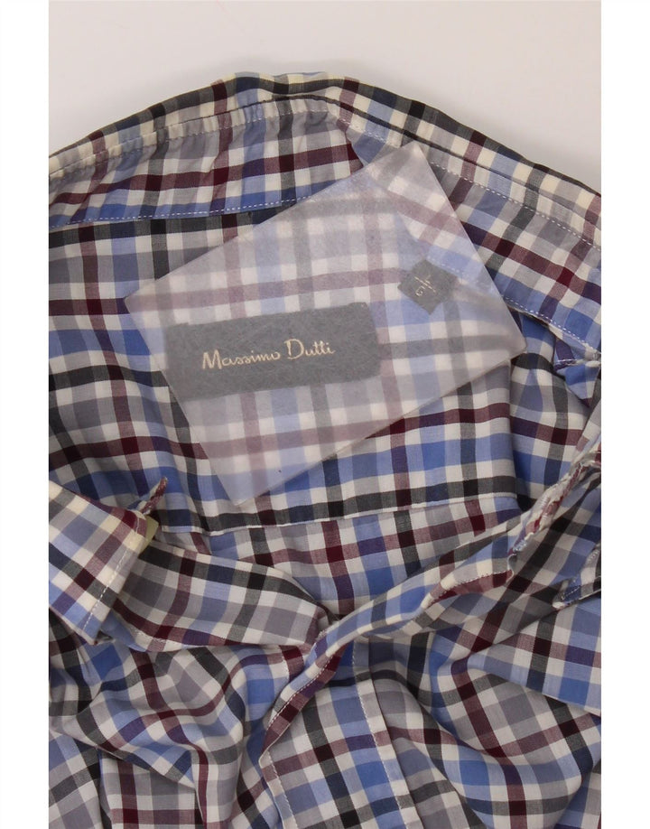 Camicia da uomo Massimo Dutti a quadri blu grandi