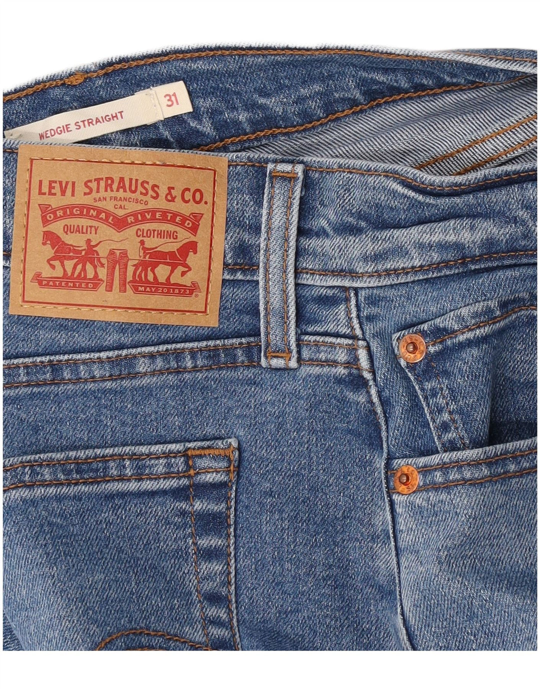 Jeans dritti Wedgie da donna Levi's W31 L28 Blu