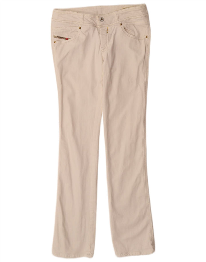 DIESEL Womens Rokket Straight Jeans W29 L32 White Cotton