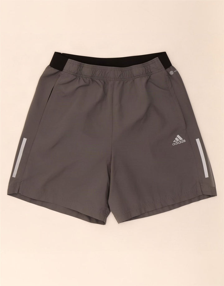 Pantaloncini sportivi Adidas Aeroready da uomo grandi in poliestere color block grigio
