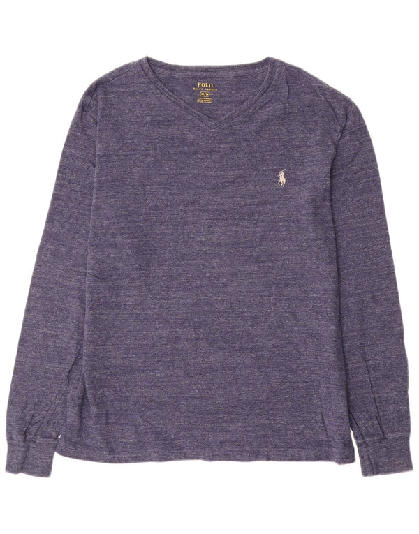 Polo Ralph Lauren Mens Top Long Sleeve Medium Navy Blue Cotton