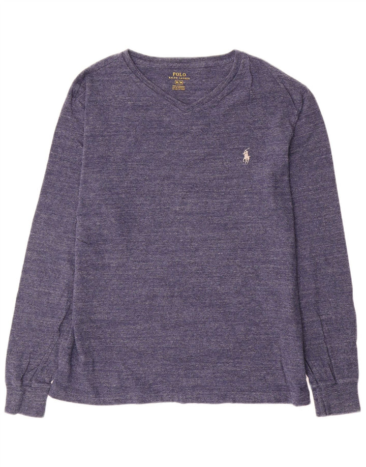 Polo Ralph Lauren Top da uomo a maniche lunghe in cotone blu navy medio