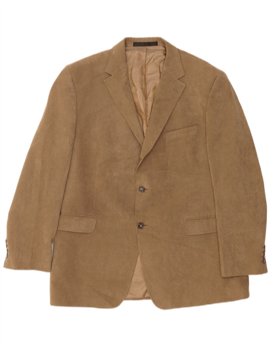 Giacca blazer a 2 bottoni da uomo Marks & Spencer UK 44 XL poliestere marrone