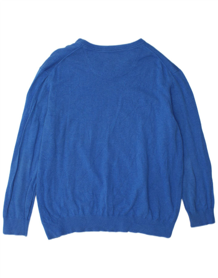 Maglione maglione con scollo a V da uomo Timberland 2XL cotone blu