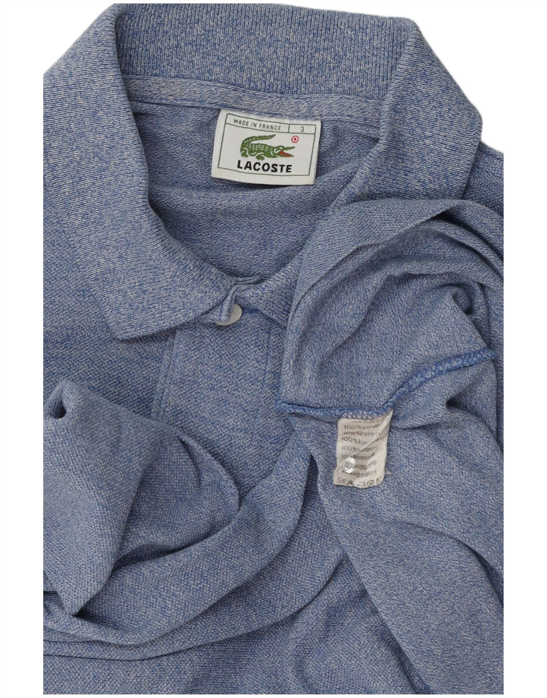 Polo da uomo a maniche lunghe Lacoste taglia 3 piccola in cotone blu